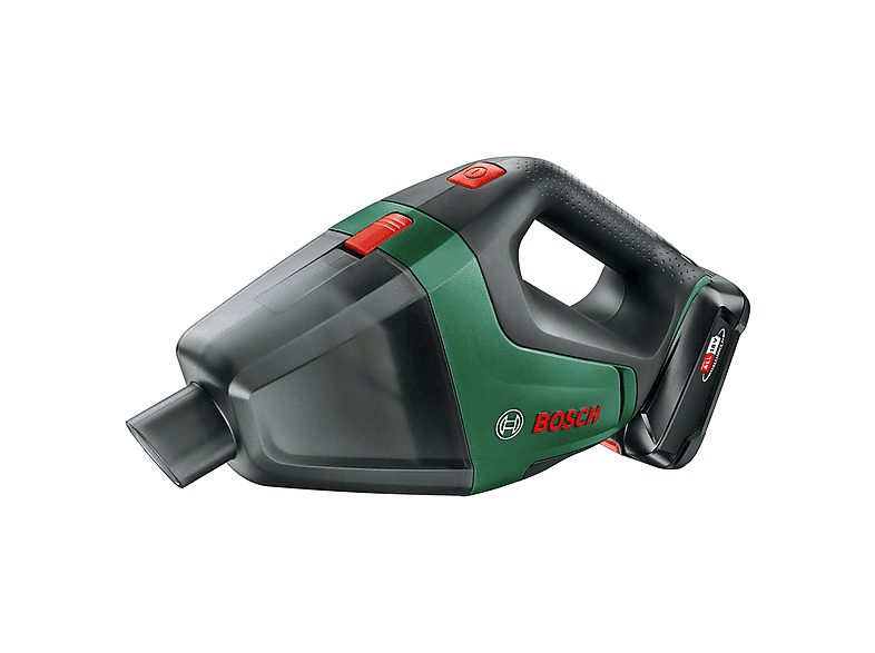Aspirador de mano - BOSCH 06033B9103, 18 W, Depósito 500 ml, Autonomía 20 min, Negro, Verde