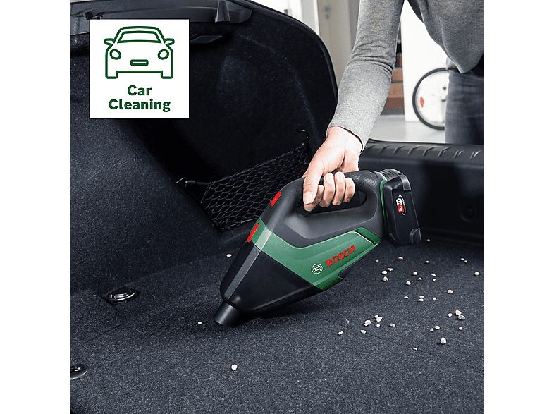 Aspirador de mano - BOSCH 06033B9103, 18 W, Depósito 500 ml, Autonomía 20 min, Negro, Verde — foto 3