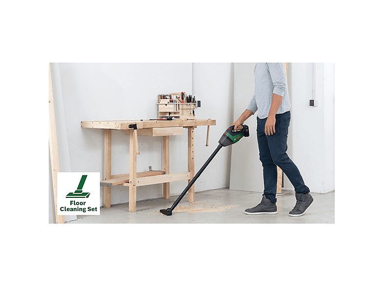 Aspirador de mano - BOSCH 06033B9103, 18 W, Depósito 500 ml, Autonomía 20 min, Negro, Verde — foto 4