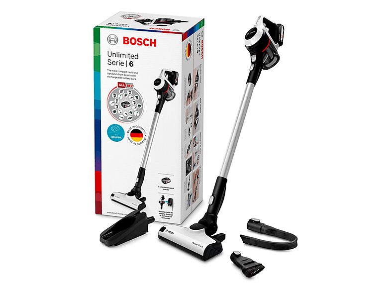 Aspirador de mano - BOSCH BCS61113, 6 W, Depósito 0,3 l, Autonomía 30 min, Blanco — foto 7