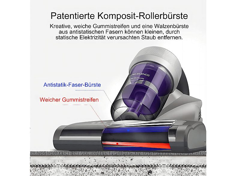 Aspirador de mano - JIMMY JV35, 700 W, Potencia de succión 14 kPa, Depósito 0,5 l, Plata — foto 4