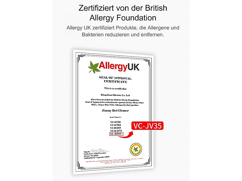 Aspirador de mano - JIMMY JV35, 700 W, Potencia de succión 14 kPa, Depósito 0,5 l, Plata — foto 7