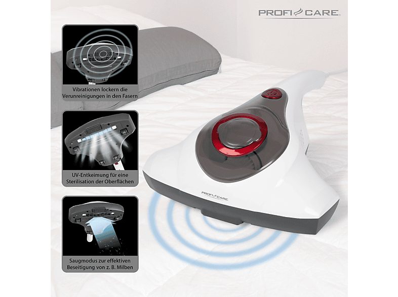 Aspirador de Mano - PROFI CARE MS 3079, 300 W, Depósito 0 l, Blanco/Gris — foto 5