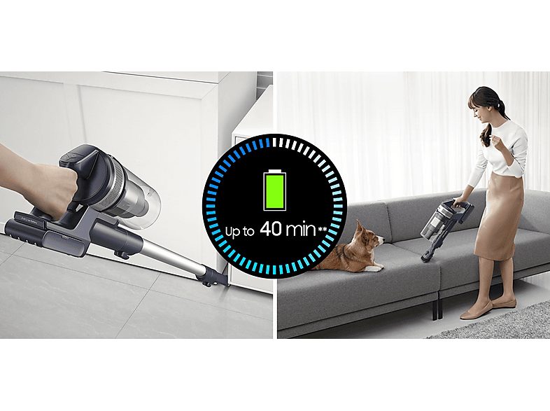 Aspirador de mano - SAMSUNG Jet 60 turbo, 410 W, Potencia de succión 150 W, Depósito 0,8 l, Autonomía 40 min, Negro — foto 9