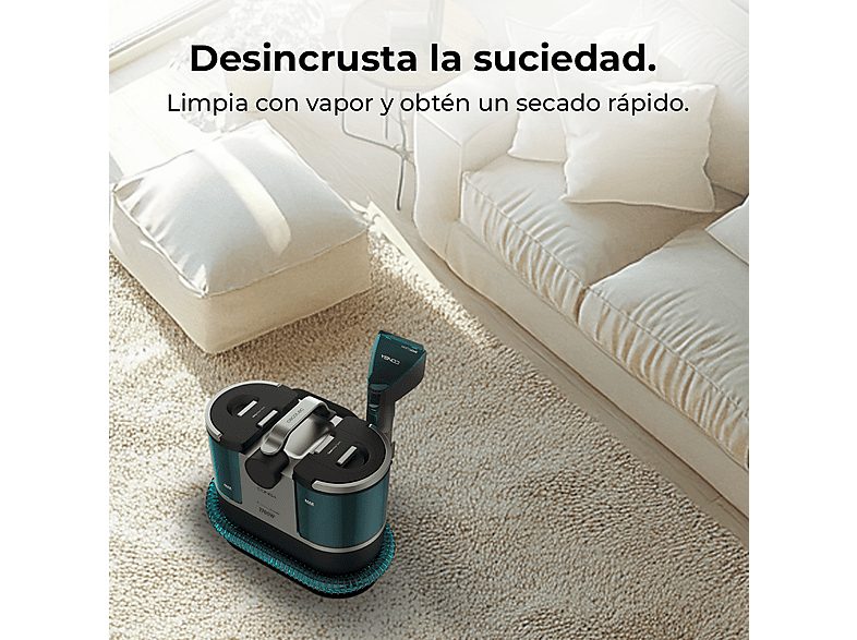 Aspirador de tapicerías - Cecotec Conga 7000 Carpet&Spot Clean Steam XXL, 1700 W, Radio de hasta 7 m, Limpia tapicerías, Azul y Negro — foto 3