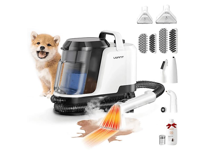 UWANT Aspirador de tapicerías - UWANT Y100 Steam, 1750 W, Potencia de succión 18 kPa, Depósito 1.2l, Blanco