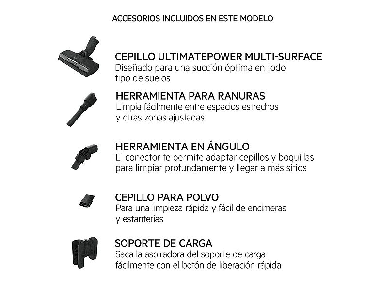 Aspirador escoba - AEG 900 402 183, 3,6 V, Depósito 0,3 l, Autonomía 50 min, Azul Denim — foto 2