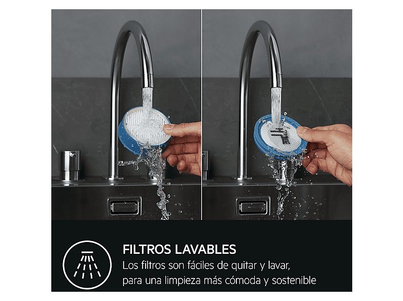 Aspirador escoba - AEG 900 402 183, 3,6 V, Depósito 0,3 l, Autonomía 50 min, Azul Denim — foto 9