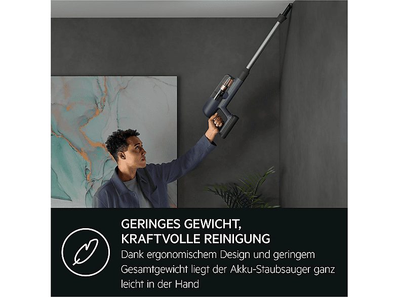 Aspirador escoba - AEG AKLBB1725940559, 300 W, Potencia de succión 95 AirWatt, Depósito 300 ml, Autonomía 50 min, Azul — foto 6
