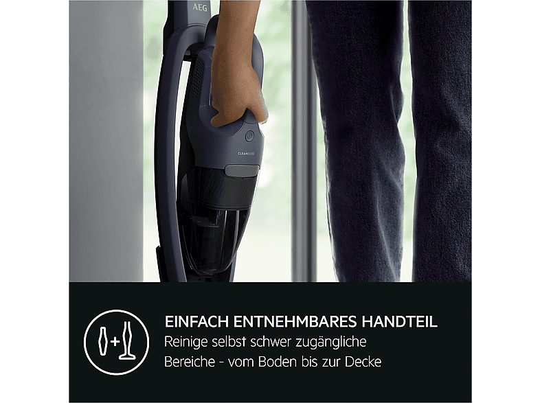 Aspirador escoba - AEG AKLBB1770242442, 29 W, Depósito 0,3 l, Autonomía 45 min, Negro — foto 2
