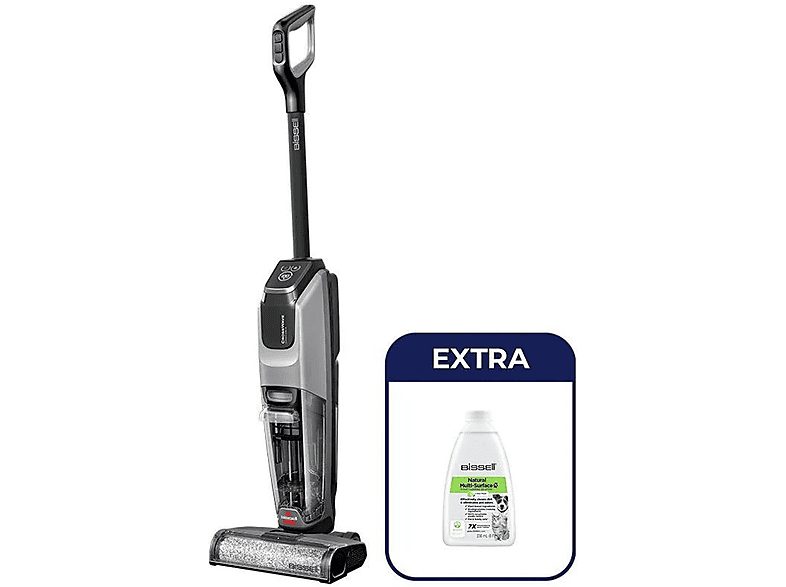 BISSELL Aspirador escoba - BISSELL 3912N, 64,75 W, Depósito 0,82 l, Autonomía 30 min, gris, negro