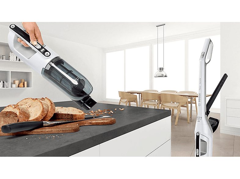 Aspirador escoba - BOSCH BBH32551, 1 kW, Depósito 0,4 l, Autonomía 1min, Blanco — foto 6