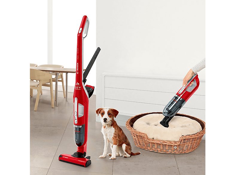 Aspirador escoba - BOSCH BBH3ZOO25, 106 W, Depósito 0,4 l, Autonomía 55 min, Rojo — foto 5