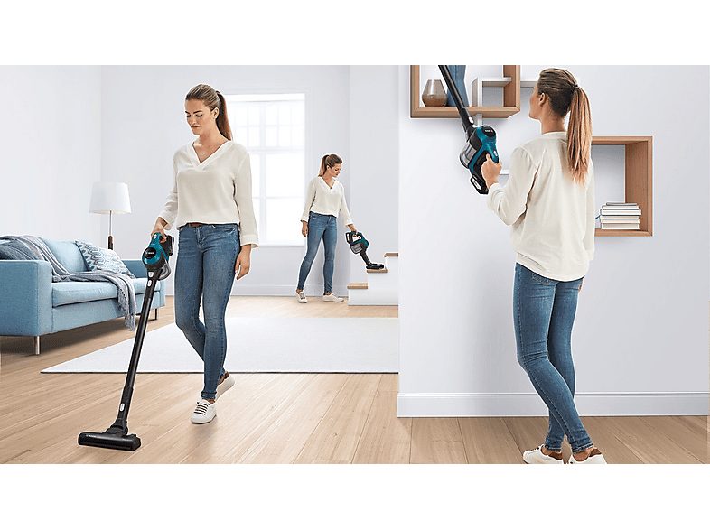 Aspirador escoba - BOSCH BBS611LAG, 6 W, Depósito 0,3 l, Autonomía 8.0 min, Azul — foto 7