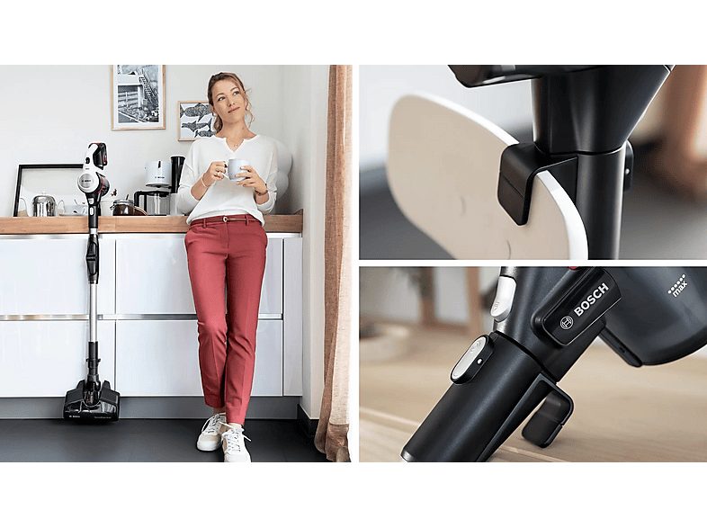 Aspirador escoba - BOSCH BCS711XXL, 7 W, Depósito 0,3 l, Autonomía 40 min, Blanco — foto 9