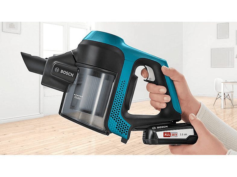 Aspirador escoba - BOSCH BKS6111P, 18 V, Depósito 0,3 l, Azul — foto 6