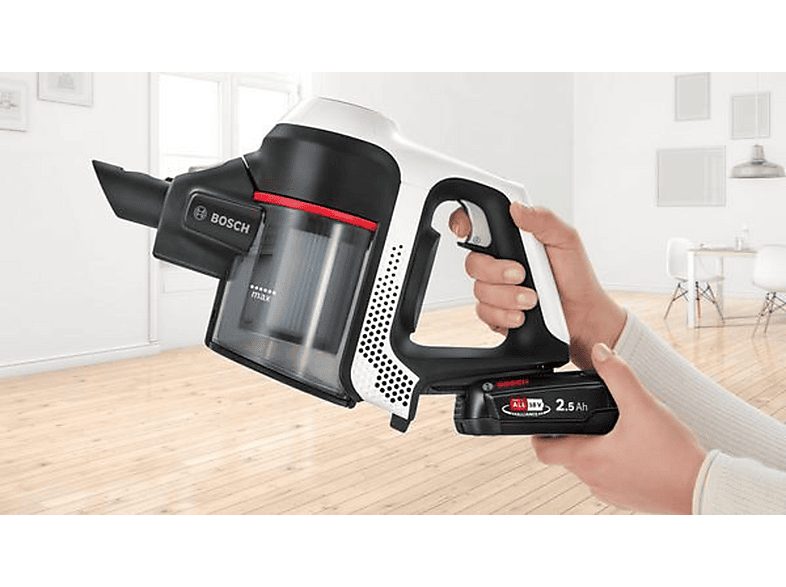 Aspirador escoba - BOSCH BKS611MTB, 15 W, Depósito 0,3 l, Autonomía 30 min, Blanco — foto 7