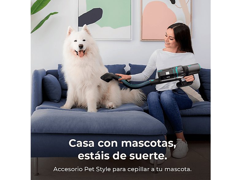 Aspirador escoba - CECOTEC Cecotec Conga Rockstar 2500 Thunder Pet Flex, 400 W, Potencia de succión 30 kPa, Depósito 500 ml, Autonomía 120 min, Multicolor — foto 7