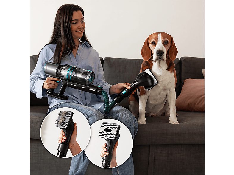 Aspirador escoba - CECOTEC Cecotec Conga Rockstar 2500 Thunder Pet Flex, 400 W, Potencia de succión 30 kPa, Depósito 500 ml, Autonomía 120 min, Multicolor — foto 8