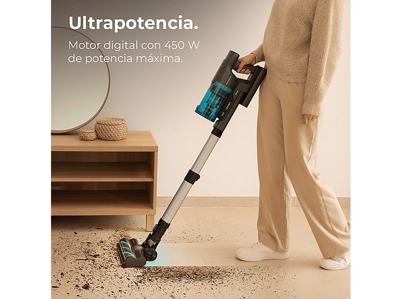 Aspirador escoba - CECOTEC Conga Rockstar 10000 Nebula Station, 430 W, Potencia de succión 30 kPa, Depósito 1 ml, Autonomía 120 min, Multicolor — foto 2