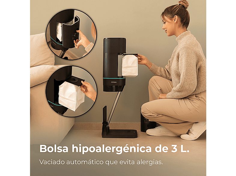 Aspirador escoba - CECOTEC Conga Rockstar 10000 Nebula Station, 430 W, Potencia de succión 30 kPa, Depósito 1 ml, Autonomía 120 min, Multicolor — foto 5