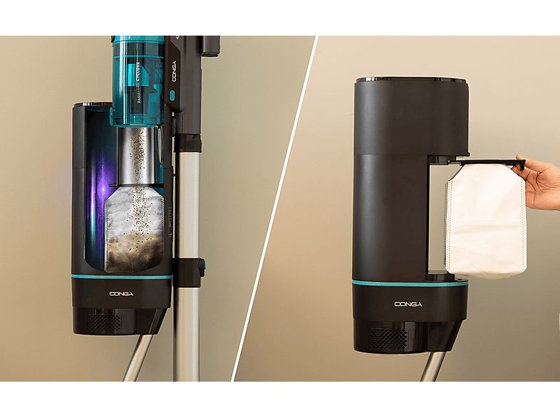 Aspirador escoba - CECOTEC Conga Rockstar 10000 Nebula Station, 430 W, Potencia de succión 30 kPa, Depósito 1 ml, Autonomía 120 min, Multicolor — foto 8