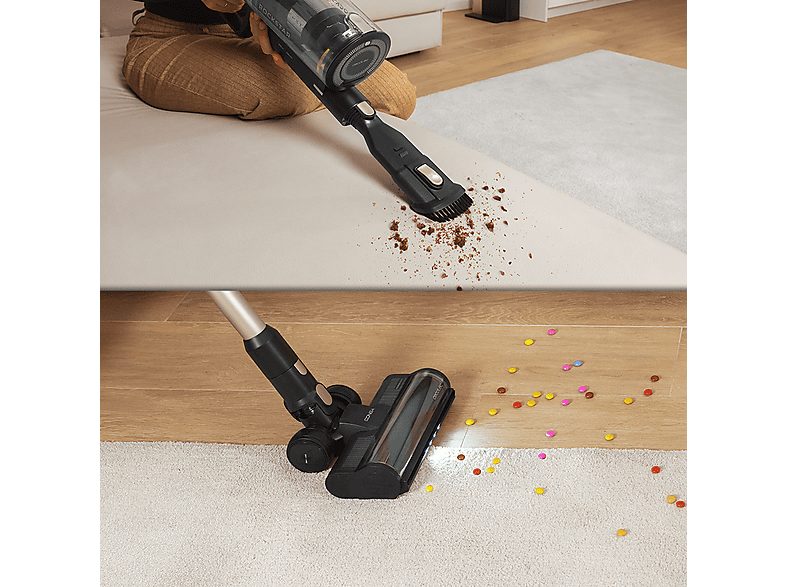 Aspirador escoba - Cecotec Conga Rockstar 5500 Hurricane Station Flex, 700 W, 90 min Autonomía, Inox/Azul — foto 4