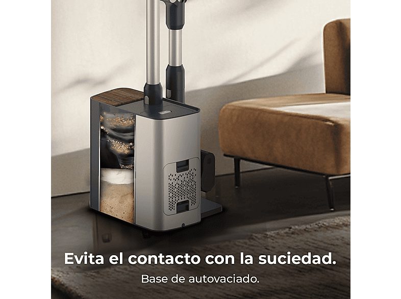 Aspirador escoba - CECOTEC Conga Rockstar 5500 Hurricane Station Pet Flex, 700 W, Potencia de succión 30 kPa, Depósito 0,5 ml, Autonomía 120 min, Multicolor — foto 3