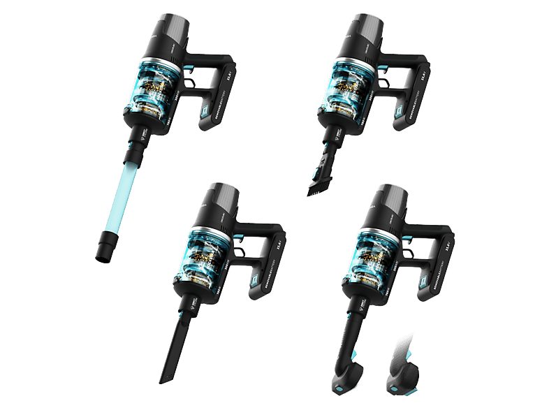 Aspirador escoba - Cecotec RX50 Pet Flex, 300 AW, 780 W, 90 min, Cepillo HairLess, Tubo flexible, Kit completo, Negro/Azul — foto 2