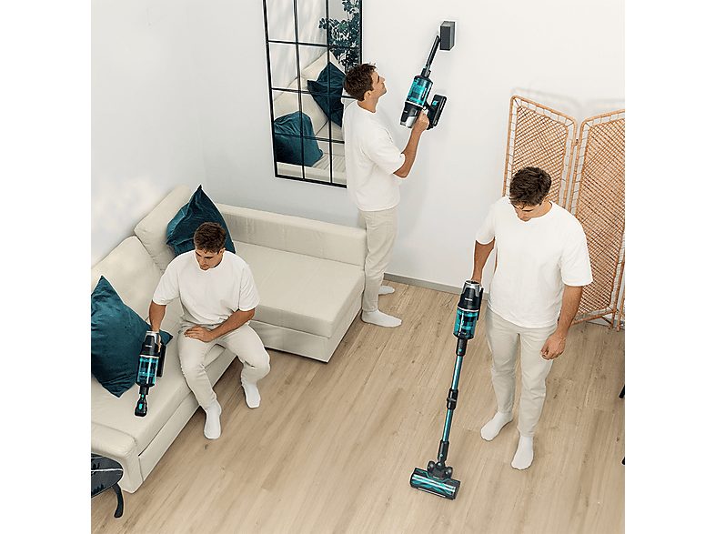 Aspirador escoba - Cecotec RX50 Pet Flex, 300 AW, 780 W, 90 min, Cepillo HairLess, Tubo flexible, Kit completo, Negro/Azul — foto 7