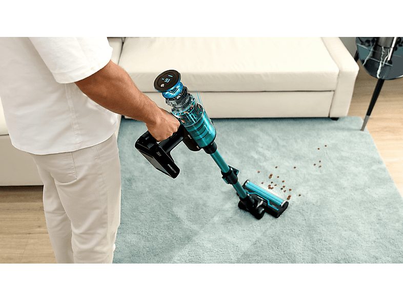 Aspirador escoba - Cecotec RX50 Pet Flex, 300 AW, 780 W, 90 min, Cepillo HairLess, Tubo flexible, Kit completo, Negro/Azul — foto 8