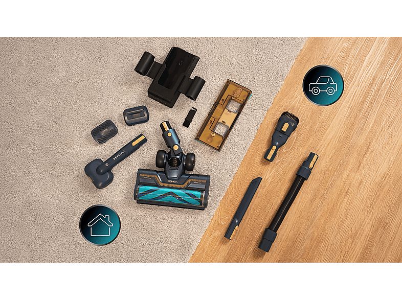 Aspirador escoba - Cecotec RX70 AquaPet Flex, 780 W, 100 min Autonomía, Cepillo HairLess XL, Sin bolsa, Negro/Dorado — foto 6