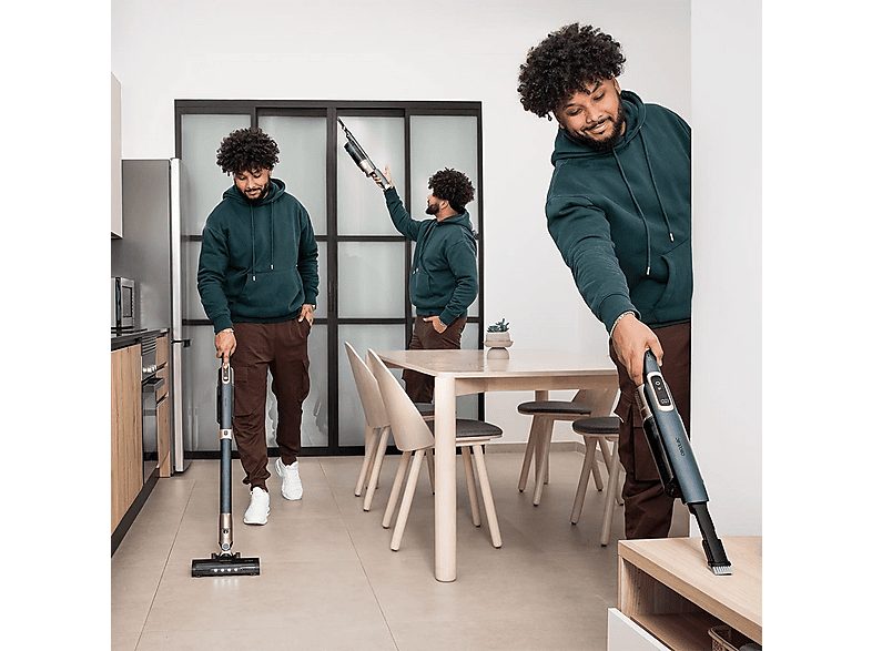 Aspirador escoba - Cecotec Scoba 3000 Station 2 en 1 ultraligero con base de autovaciado, 210 W, 20 kPa, Autonomía 40 min, Cepillo Jalisco, Azul — foto 9