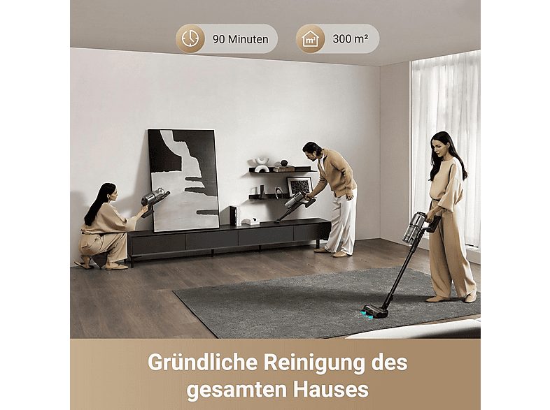 Aspirador escoba - DREAME Z30, 29,6 V, Potencia de succión 310 AirWatt, Depósito 0,6 l, Autonomía 90 min, Negro — foto 8