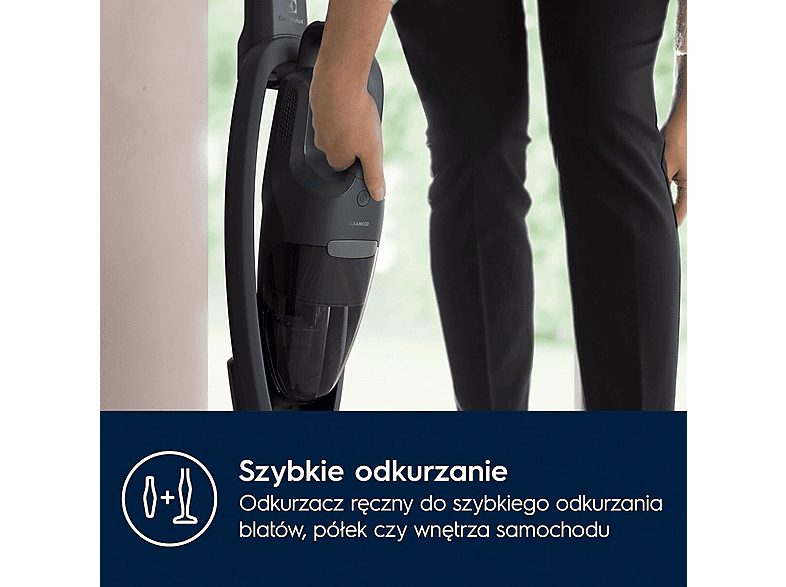Aspirador escoba - ELECTROLUX ES52CB21DB, 29 W, Potencia de succión 27 W, Depósito 0,3 l, Autonomía 50 min, Azul — foto 9