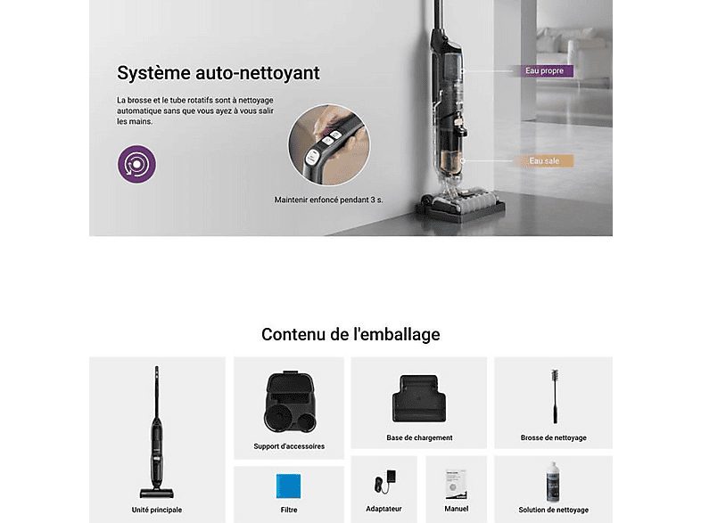 Aspirador escoba - EUREKA NEW400, 120,0 W, Depósito 0,1 ml, Autonomía 30 min, Negro — foto 4