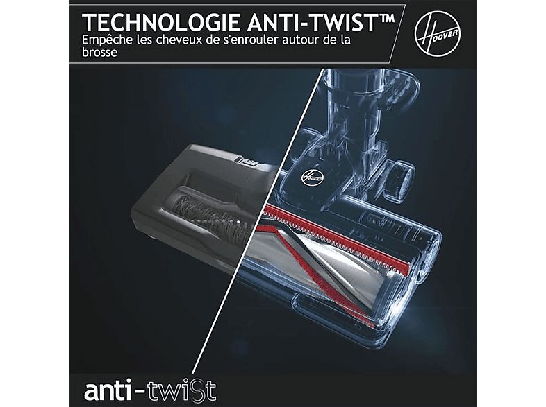 Aspirador escoba - HOOVER 39400998, 21,6 V, Potencia de succión 61 W, Depósito 0,7 l, Autonomía 30 min, Gris — foto 4