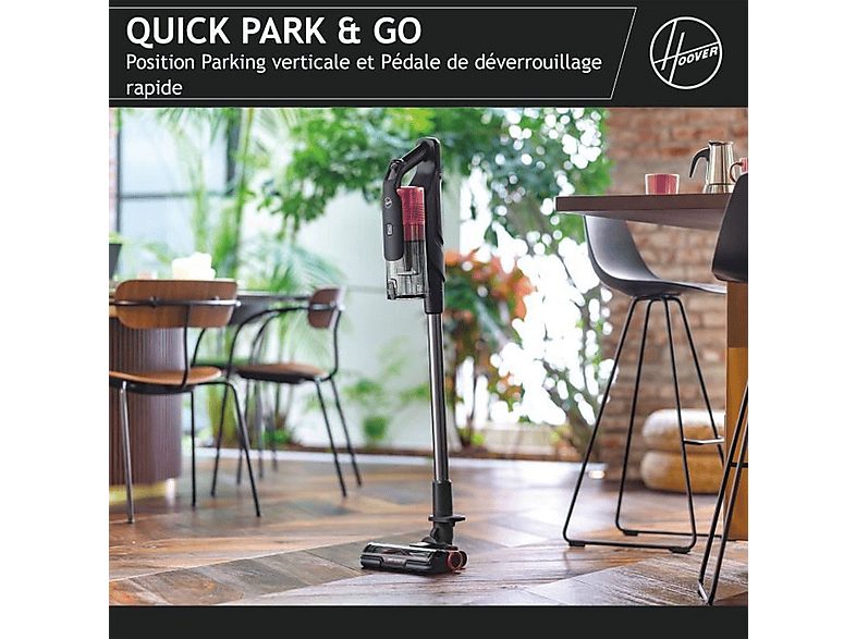 Aspirador escoba - HOOVER 39400998, 21,6 V, Potencia de succión 61 W, Depósito 0,7 l, Autonomía 30 min, Gris — foto 6