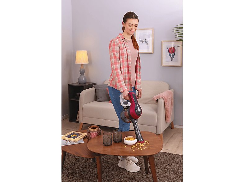 Aspirador escoba - HOOVER 39401007, 160 W, Depósito 0,9 l, Autonomía 30 min, Gris Lunar/Magenta/Titanio Grego — foto 8