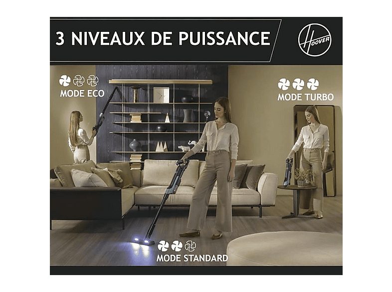 Aspirador escoba - HOOVER 39401036, 165 W, Potencia de succión 165 AirWatt, Depósito 1 l, Autonomía 40 min, Azul — foto 6