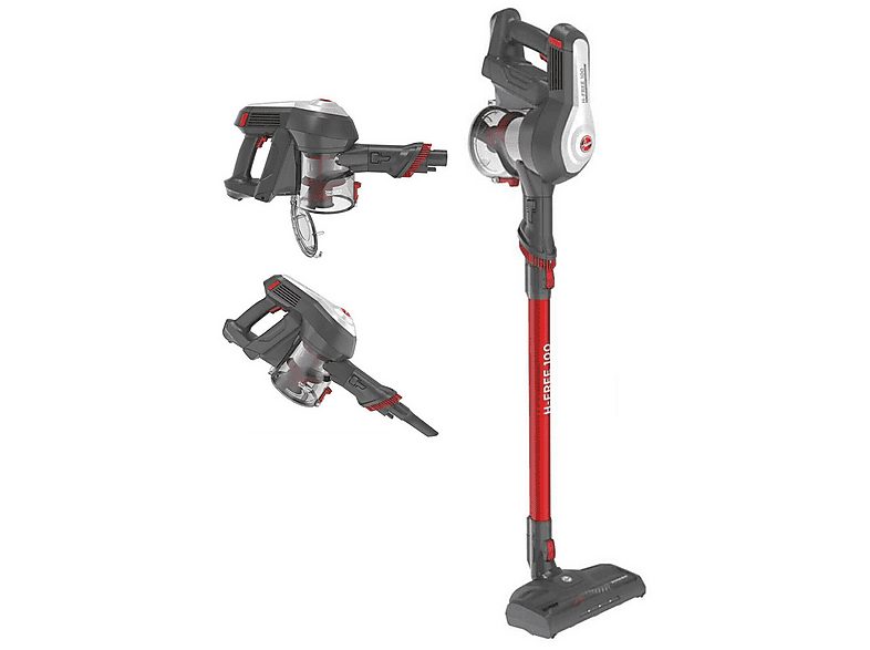 Aspirador escoba - HOOVER H-FREE HF122GPT, 170 W, Potencia de succión 170 W, Depósito 0,9 l, Autonomía 40 min, Rojo Metálico — foto 2