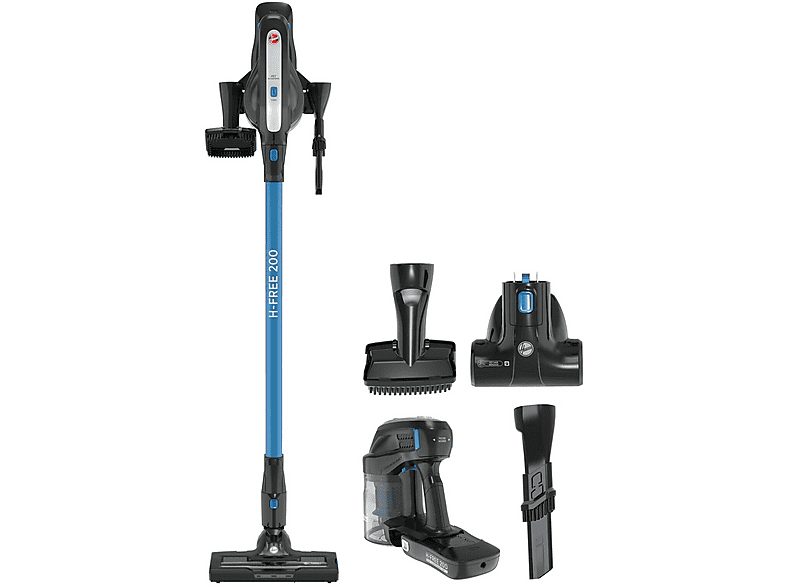 Aspirador escoba - HOOVER HF 222 Pets, 22 V, Depósito 700 ml, Negro