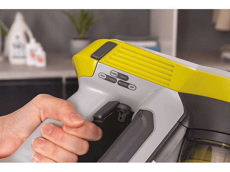 Aspirador escoba - HOOVER HF110H 011, 170 W, Potencia de succión 25 AirWatt, Depósito 0,9 l, Autonomía 30 min, Gris lunar/Verde lima brillante — foto 6