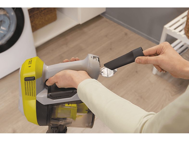 Aspirador escoba - HOOVER HF110H 011, 170 W, Potencia de succión 25 AirWatt, Depósito 0,9 l, Autonomía 30 min, Gris lunar/Verde lima brillante — foto 7