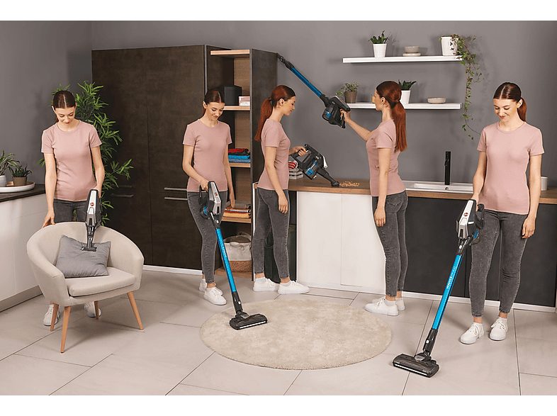 Aspirador escoba - HOOVER HF322TP 011, 240 W, Potencia de succión 240 W, Depósito 0,7 l, Autonomía 40 min, Gris Obsidiano & Azul Skyfall — foto 7