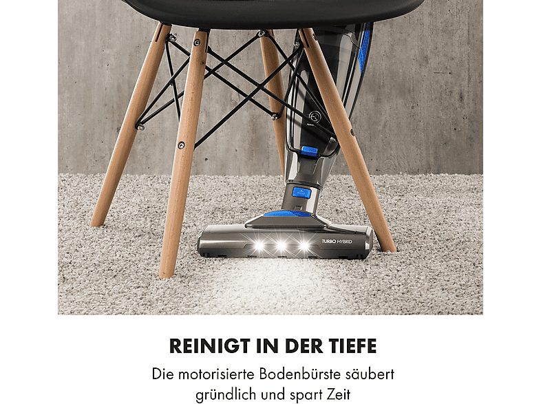 Aspirador escoba - KLARSTEIN VCM23-TurboHybrid-B, 100 W, Depósito 5 l, Azul — foto 3