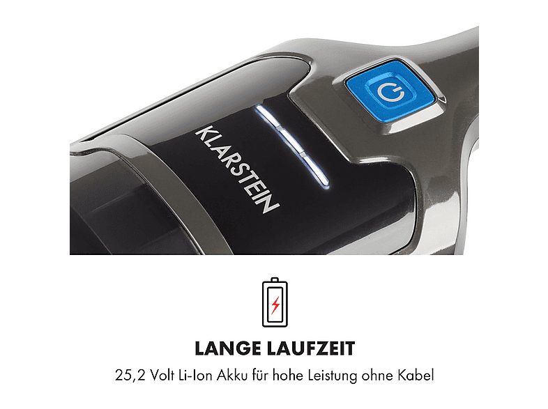 Aspirador escoba - KLARSTEIN VCM23-TurboHybrid-B, 100 W, Depósito 5 l, Azul — foto 5