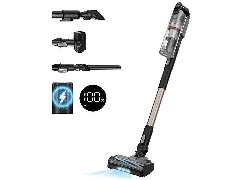 LEVOIT Aspirador escoba - LEVOIT LVAC-300, 240 W, Potencia de succión 90 AirWatt, Depósito 0,75 ml, Autonomía 60.0 min, Negro