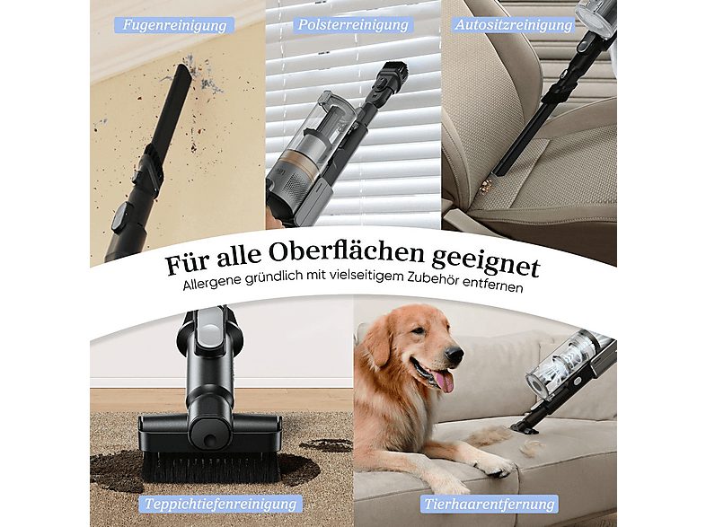 Aspirador escoba - LEVOIT LVAC-300, 240 W, Potencia de succión 90 AirWatt, Depósito 0,75 ml, Autonomía 60.0 min, Negro — foto 9