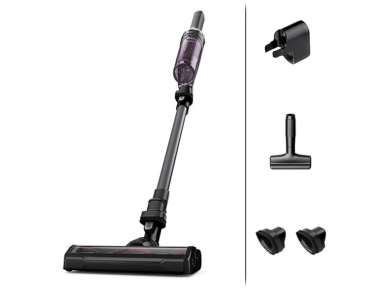 Aspirador escoba - ROWENTA RH1128, 1128 W, Depósito 0,4 l, Autonomía 40 min, Púrpura, Aluminio